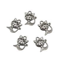 Zinc Alloy Animal Pendants, Cat, antique silver color plated Approx 1.5mm 