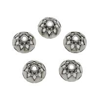 Zinc Alloy Bead Caps, antique silver color plated Approx 2mm 