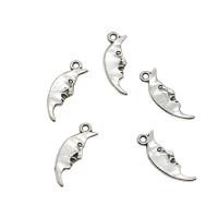 Zinc Alloy Jewelry Pendants, Moon, antique silver color plated Approx 1.5mm 