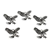Pendentifs animaux en alliage de zinc, aigle, Plaqué de couleur d'argent Environ 3mm, Vendu par PC