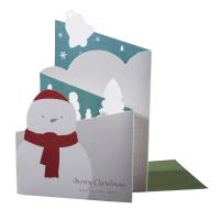 Paper Christmas Card, printing, 3D effect 