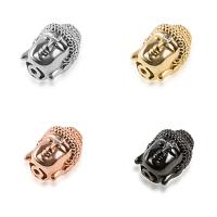 Cubic Zirconia Micro Pave Brass Beads, Buddha, plated, micro pave cubic zirconia Approx 1mm 