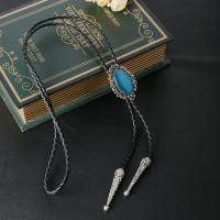 Cats Eye Necklace, with PU Leather & Zinc Alloy, plated, Adjustable & for man Approx 23 Inch 