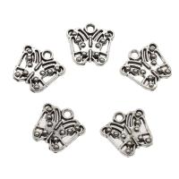 Zinc Alloy Animal Pendants, Butterfly, antique silver color plated Approx 1.5mm 