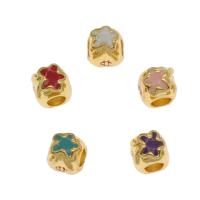 Enamel Zinc Alloy Beads, Brass, gold color plated Approx 3mm 