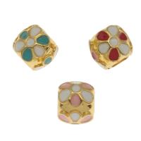 Enamel Zinc Alloy Beads, gold color plated Approx 3mm 