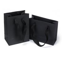 Kraftpapier Geschenk Tasche, Rechteck, nachhaltiges & verschiedene Stile für Wahl, schwarz, verkauft von PC