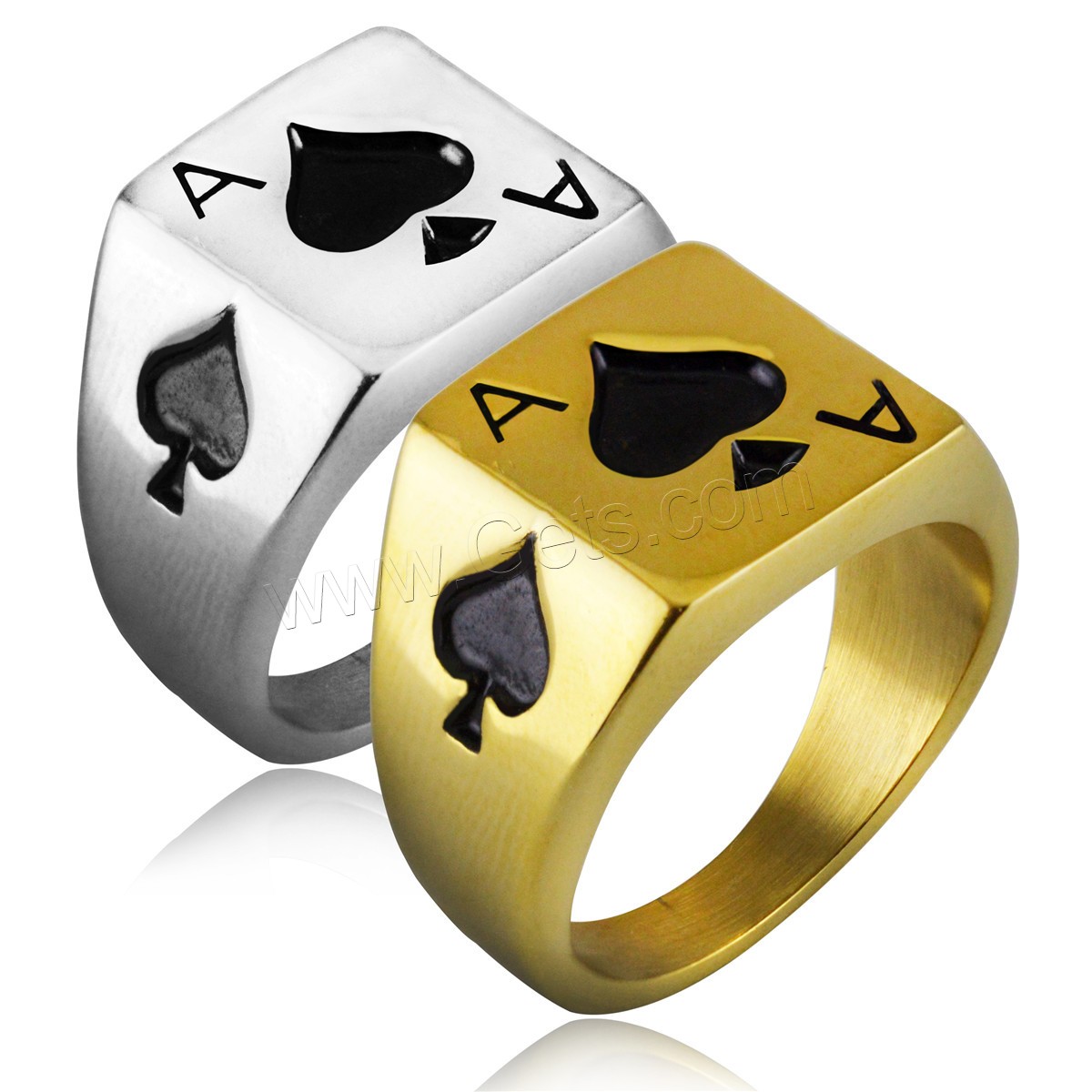 チタン鋼 指輪, ファッションジュエリー & 異なるサイズの選択 & 男性用, 無色, 3mm,14mm, 売り手 パソコン
