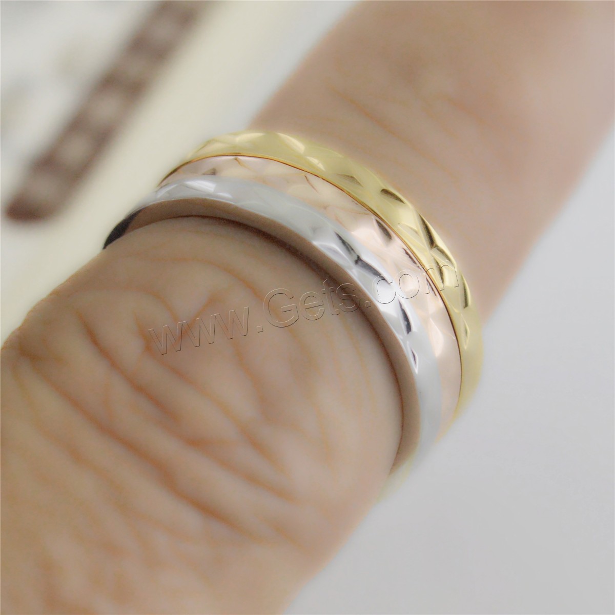 Stainless Steel Finger Ring, fashion jewelry & different size for choice & for woman, more colors for choice, 2mm, Sold By PC