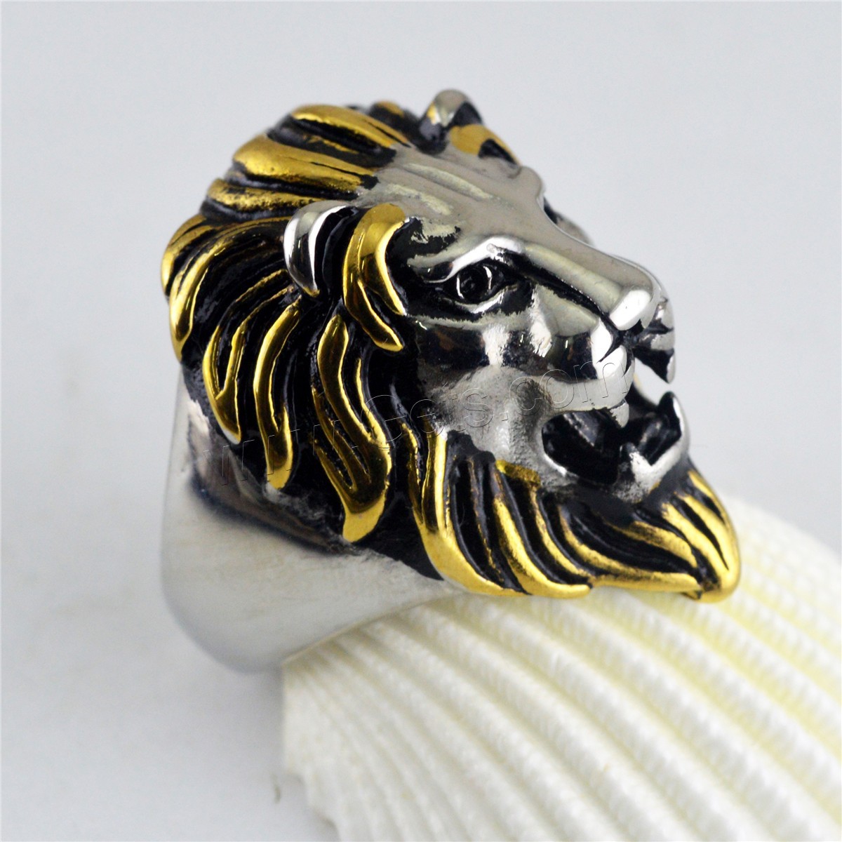 Titanium Steel Finger Ring, Lion, vintage & different size for choice & for man, more colors for choice, 5mm,35mm, Sold By PC
