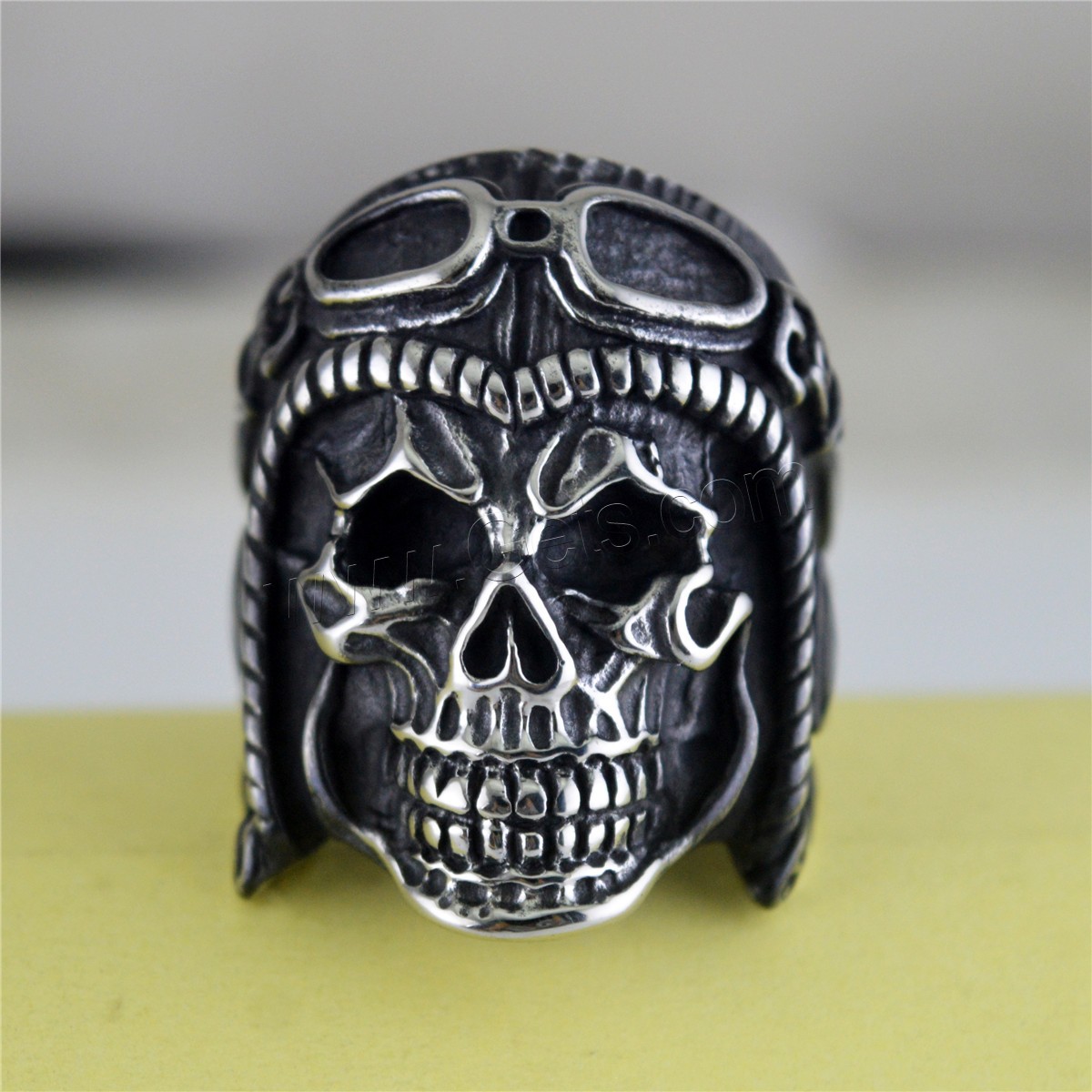 Titanium Steel Finger Ring, Skull, different size for choice & for man, more colors for choice, 7mm,33mm, Sold By PC