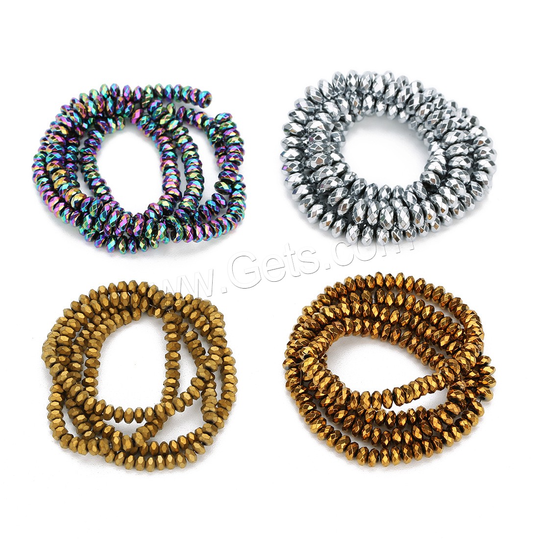 Hämatit Perle, DIY & verschiedene Größen vorhanden, keine, Bohrung:ca. 1mm, verkauft von Strang