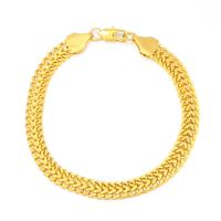 Brass Bracelets, gold color plated, Unisex, 200*6mm 
