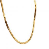 手作り真鍮のネックレス, 銅, ゴールドメッキ, ユニセックス, 5*500mm, 長さ:20 インチ, 2ストランド/バッグ, 売り手 バッグ