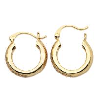 Brass Drop Earring, plated, fashion jewelry & for woman, golden 