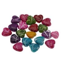 Acryl Schmuck Perlen, Herz, keine, 17x16x8mm, Bohrung:ca. 1.5mm, ca. 300PCs/Tasche, verkauft von Tasche
