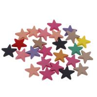 Granos de acrílico de la joyería, Estrella Aplanada, más colores para la opción, 23x22x5mm, agujero:aproximado 1.5mm, Vendido por UD