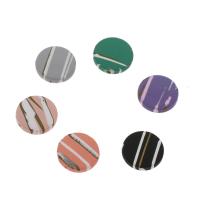 Акриловые ювелирные изделия Бисер, Акрил, Плоская круглая форма, Много цветов для выбора отверстие:Приблизительно 1.5mm, продается PC