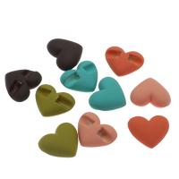 Акриловые ювелирные изделия Бисер, Акрил, Сердце, крупное отверстие, Много цветов для выбора отверстие:Приблизительно 3.5mm, продается PC