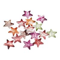 Акриловые ювелирные изделия Бисер, Акрил, Форма плоской звезды, Много цветов для выбора отверстие:Приблизительно 1.5mm, продается PC
