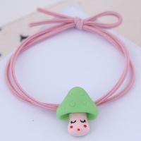 Ponytail Holder, Polymer Clay, with Polyester Cord, Korean style & for woman, 55mm 