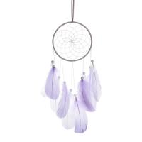 Fashion Dream Catcher, Iron, with Feather & PU Leather, handmade, for home and office 