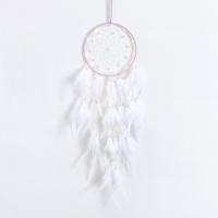 Fashion Dream Catcher, Iron, with Feather, handmade white 
