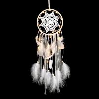 Fashion Dream Catcher, Iron, with Lace & Feather, handmade, for home and office 
