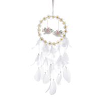Fashion Dream Catcher, Iron, with Feather & Resin, handmade white 