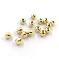Brass Jewelry Beads, Round, gold color plated 
