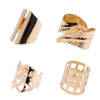 Zinc Alloy Ring Set, gold color plated, 4 pieces & fashion jewelry & Unisex, US Ring .5 