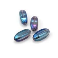 Perlas de cristal de moda, chapado, Joyería & Bricolaje, más colores para la opción, 27x13mm, 10PCs/Sarta, Vendido por Sarta