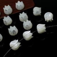 Muschel Perle, Blume, geschnitzt, DIY & verschiedene Größen vorhanden, weiß, Bohrung:ca. 1mm, 20PCs/Tasche, verkauft von Tasche