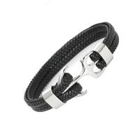 Edelstahl Armband, mit PU Leder, Modeschmuck & unisex, keine, verkauft von PC