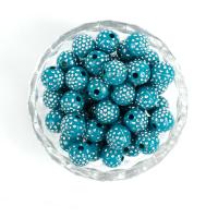 Perle acrylique, moulage par injection, Mini & DIY & avec strass, plus de couleurs à choisir, 10mm, Vendu par sac