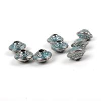 ABS Plastic Beads, platinum color plated, vintage & Mini & DIY & stoving varnish, cyan, 15*9mm, Approx 