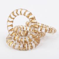 Acrylic Linking Ring, injection moulding, fashion jewelry & gold accent, 36*6mm,16*4mm 