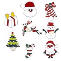 Zinc Alloy Christmas Badge, plated, Christmas Design & cute & Unisex & enamel 