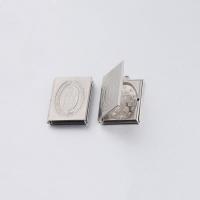 Acier inoxydable Coin Locket Pendant, rectangle, poli, DIY, couleur originale Environ 2.3mm Vendu par sac