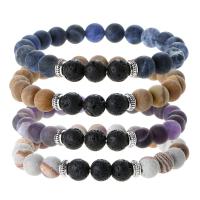 Gemstone Bracelets, Round, fashion jewelry & Unisex Approx 7.5 Inch 