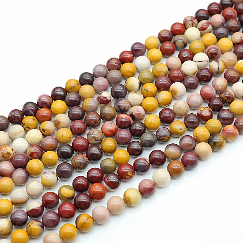 Yolk Stone Bead, Round, polished, DIY & different size for choice, Hole:Approx 1mm, Sold By Strand