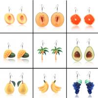 Boucle d'oreille de goutte acrylique, fruitcéréale, bijoux de mode & styles différents pour le choix & pour femme Vendu par lot
