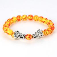 Gemstone Bracelets, with Zinc Alloy, silver color plated, fashion jewelry & Unisex, 8mm Approx 7.48 Inch 