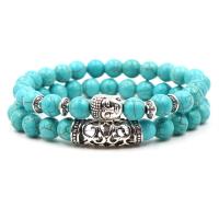 Turquoise Bracelets, with Zinc Alloy, fashion jewelry & Unisex 8mm Approx 7.48 Inch 