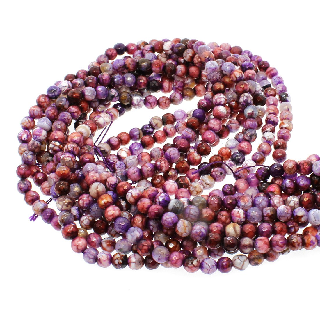 Natural Dragon Veins Agate Beads, Round, different size for choice & faceted, more colors for choice, Hole:Approx 1mm, Length:Approx 14.9 Inch, Sold By Strand