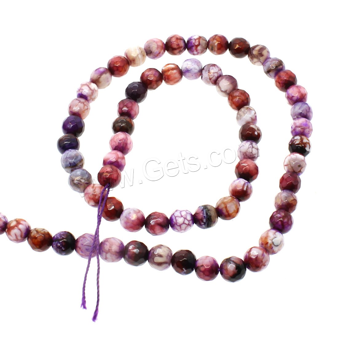 Natural Dragon Veins Agate Beads, Round, different size for choice & faceted, more colors for choice, Hole:Approx 1mm, Length:Approx 14.9 Inch, Sold By Strand