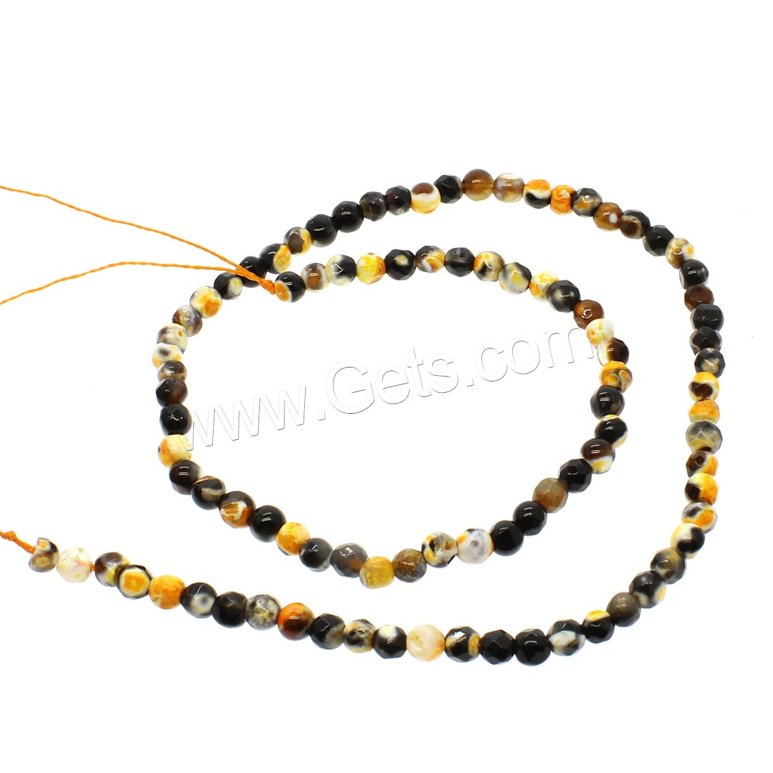 Natural Fire Agate Beads, Round, different size for choice & faceted, more colors for choice, Hole:Approx 1mm, Length:Approx 14.9 Inch, Sold By Strand