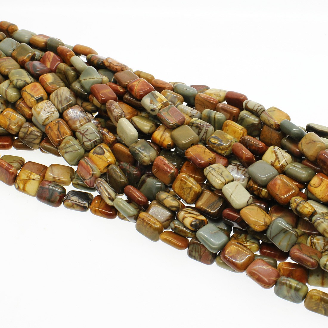Natürliche afrikanische Türkis Perle, Rechteck, verschiedene Größen vorhanden, Bohrung:ca. 1mm, Länge:ca. 14.9 ZollInch, ca. 36PCs/Strang, verkauft von Strang