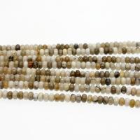 Natürlichen Bambus Achat Perlen, flache Runde, Vintage & Modeschmuck & verschiedene Größen vorhanden, Bohrung:ca. 1mm, Länge:ca. 14.9 ZollInch, verkauft von Strang