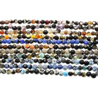 Natural Fire Agate Beads, Round & faceted Approx 1mm Approx 14.9 Inch 